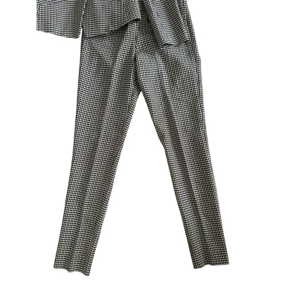 EMPORIO ARMANI Women’s Houndstooth Black White Jacket Pants Suit Sz US 36 - Picture 11 of 13